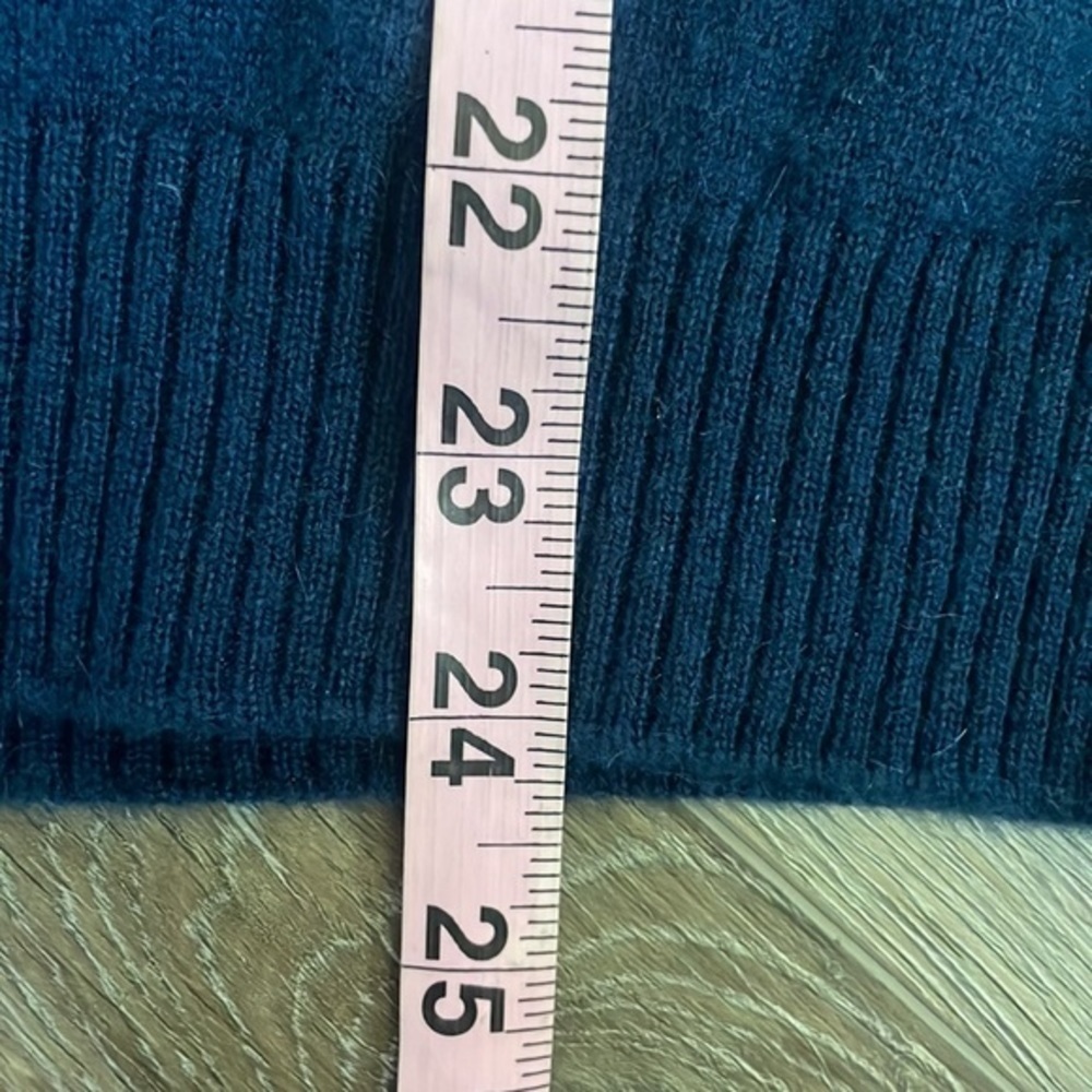 Enzo Montanari sweater 100% Cashmere blue v neck size Small Softgirl - Picture 10 of 11